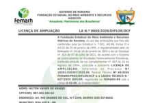 LICENÇA DE AMPLIAÇÃO